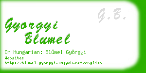 gyorgyi blumel business card